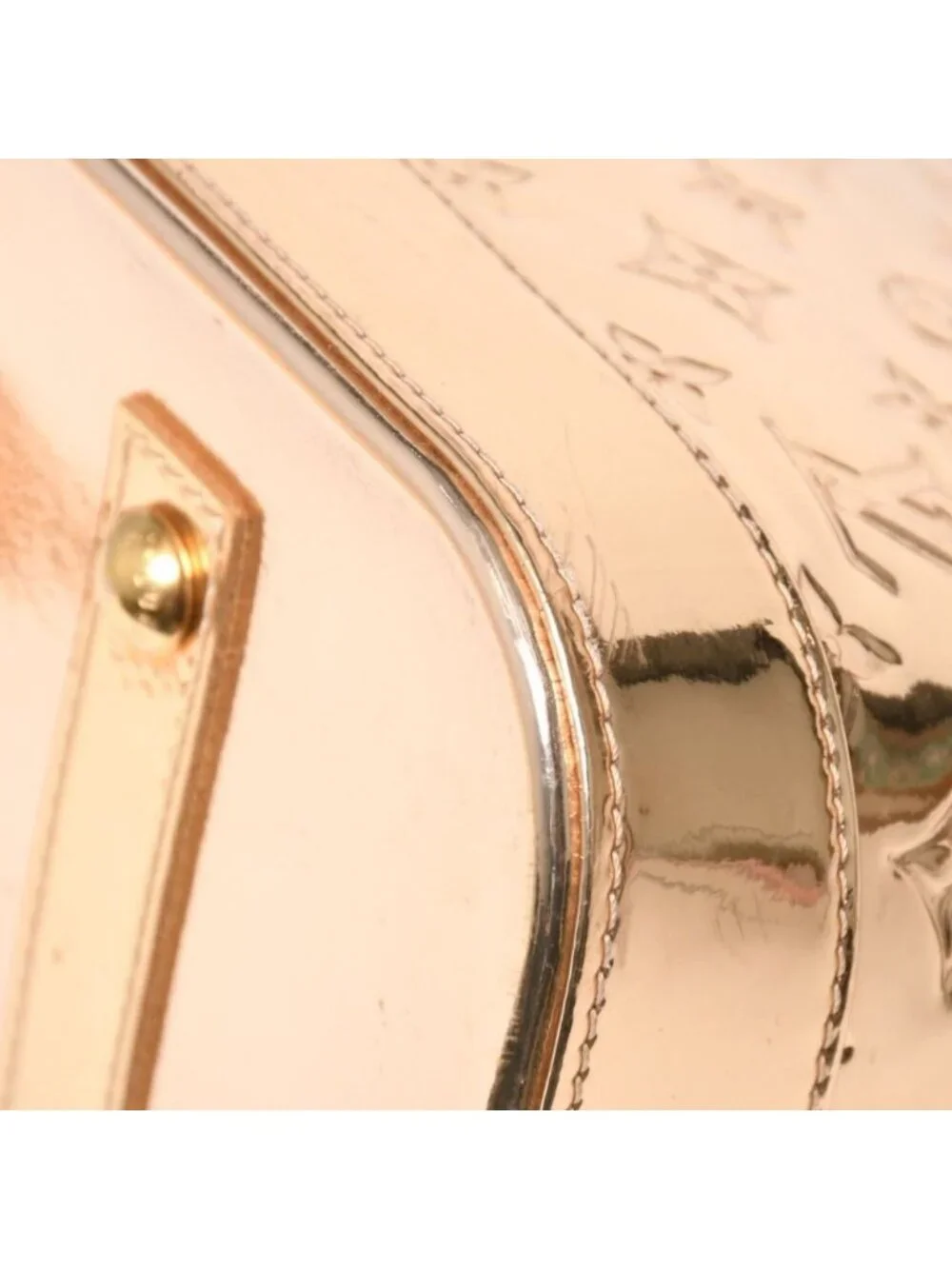 Louis Vuitton Alma GM Handbag Monogram Miroir Gold